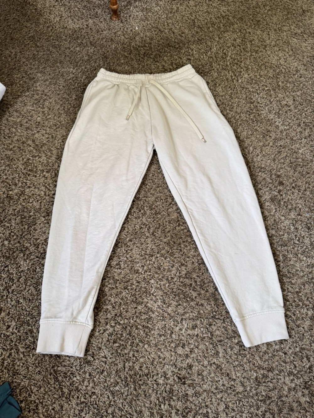 Zara Cream Drawstring Jogger Pants